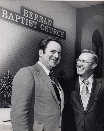 Jerry Falwell and Ken in front of Berean Baptist Church