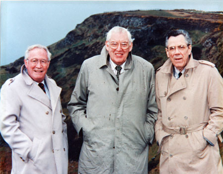 Ken, Ian Paisley and Rod Bell on shores of North Ireland